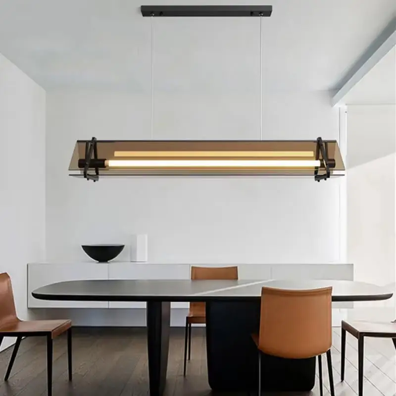 Restaurant pendant light, modern and minimalist dining table, eye protection bar counter, office, industrial style glass, restau