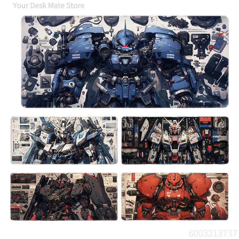 BANDAI Gundam Mauspad Navy Zaku Großes Gaming-Tastatur- und Mauspad Gaming-Schreibtischunterlage Cooles Geschenk für Jungen 800*300*2mm