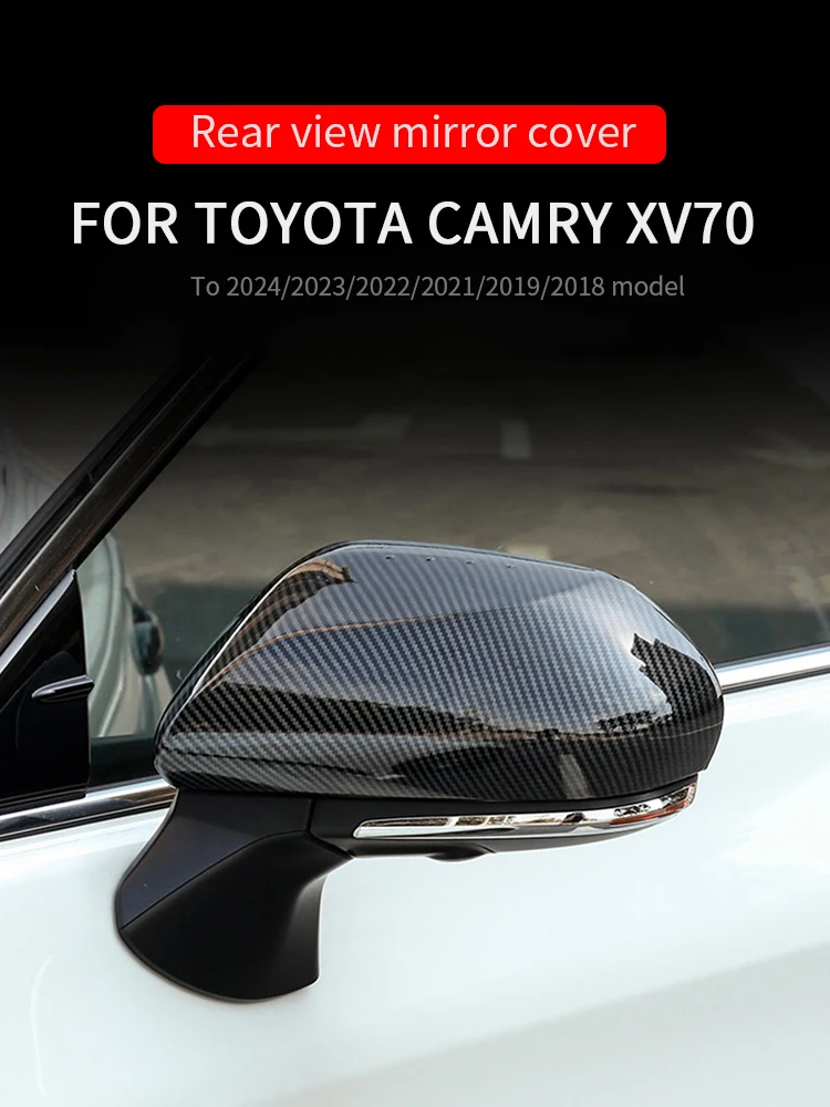 For Toyota Camry Accessories 2024 XV70 2018-2023 Camry Hybrid Exterior Rearview Mirror Cover Cap Housing Fit Protective Cover
