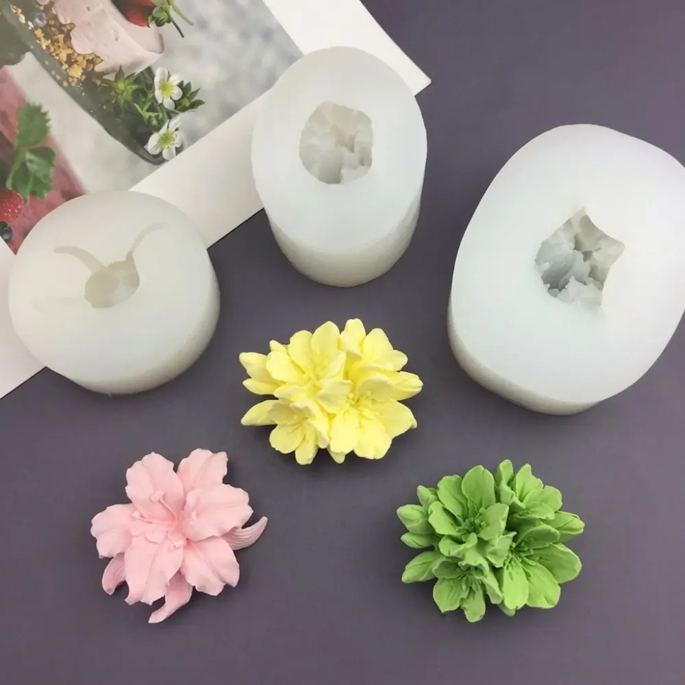 Flexible Flower Silicone Mold Baking Fondant Cake Decor Tool DIY Handmade Soap Candle Plaster Craft Ornament Maker