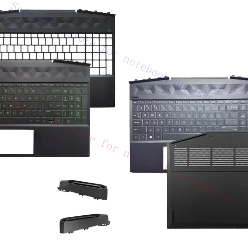 NEW Laptop Case For Pavilion 15-DK 15T-DK TPN-C141 Hinges keyboard Palmrest Heat Sink Bottom Casing