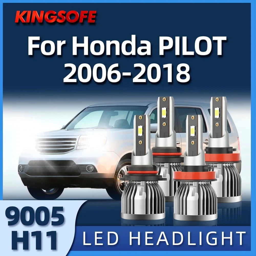 Led Long Life Version 9005 HB3 H11 Car Styling Auto Light For Honda PILOT 2015-2018 2006 2007 2008 2009 2010 2011 2012 2013 2014