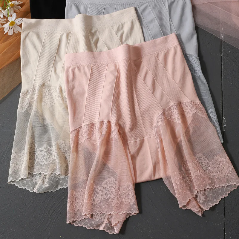 

Women's Shorts Under The Skirt Seamless Shorts Large Size Lace Modal Prevent Exposure High Waist Safety Pants Plus Size Women