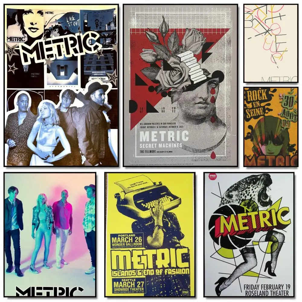 band M-Metric-C Painting Calligraphy Artwork for Home Bedroom Office Wall Decoration Gift