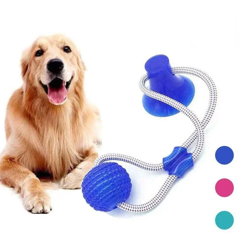 

Dog Toys Pet Puppy Interactive Suction Cup Push TPR Ball Toys Toy Elastic Ropes Dog Tooth Cleaning Chewing Supplies