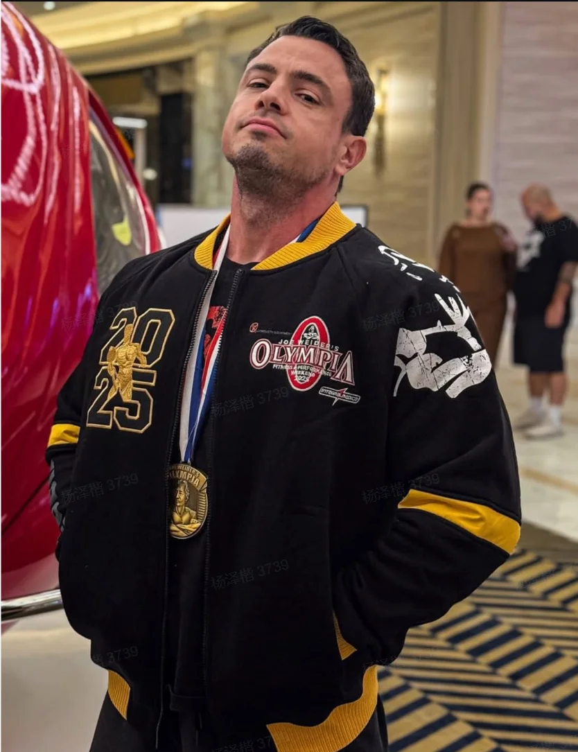 Olympia-Hoodie bordado para musculação e fitness, suéter mais recente, 2023