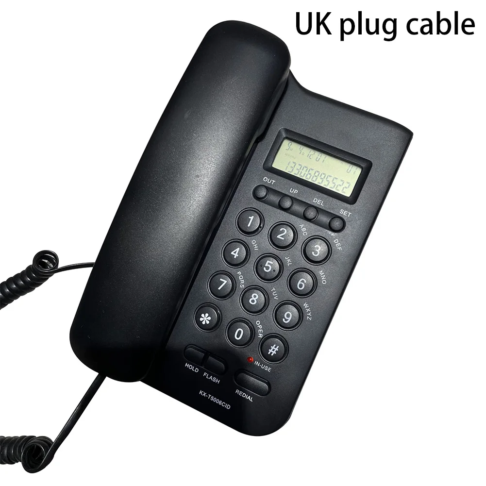 KX-T5006CID Wall Mounted Loud Sound Caller ID Home Office Corded Telephone Hotel LCD Display Big Button Landline FSK DTMF