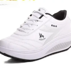 2025 Slimming Shoes Women Fashion Leather Casual Shoes Women Lady Swing Shoes Spring Autumn Factory Top Quality Shoes
