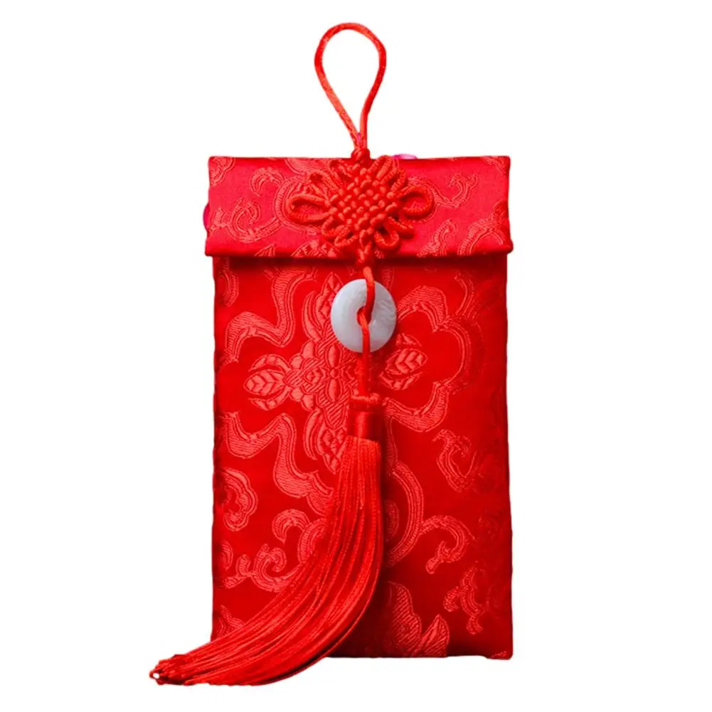 Bolsa de dinheiro seda falsa para crianças, sorte tradicional, suave, surpresa, visitando, parentes, ano novo, envelope vermelho, noiva, aniversário, W6I2