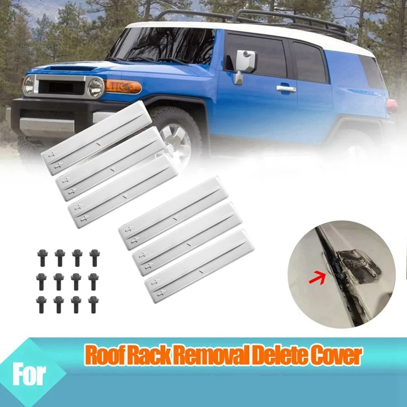 6Pcs Roof Drip Rack Removal Cover Trim Clips With Screws 75596-35020 For Toyota FJ Cruiser 07-14 RAV4 Lexus 90119-08C47