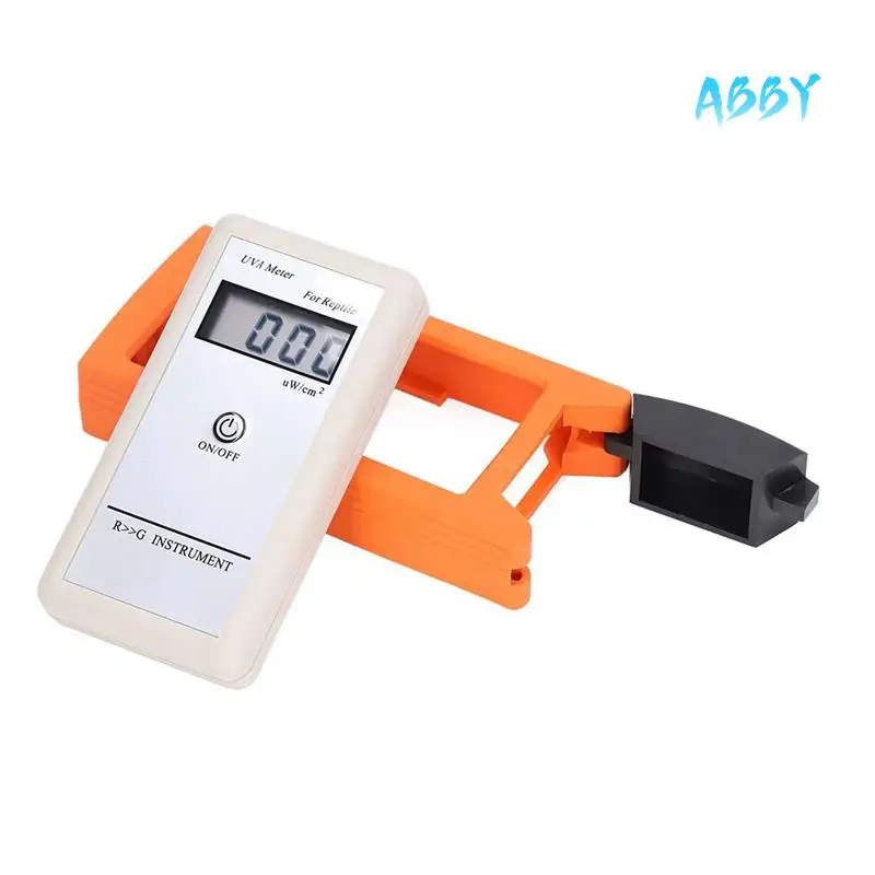 

ABBY-Portable UVA Meter, Silica Gel Material 0‑1999 Μw/Cm² 3.5-Bit LCD UVA Solar Lamp Tester For Reptile