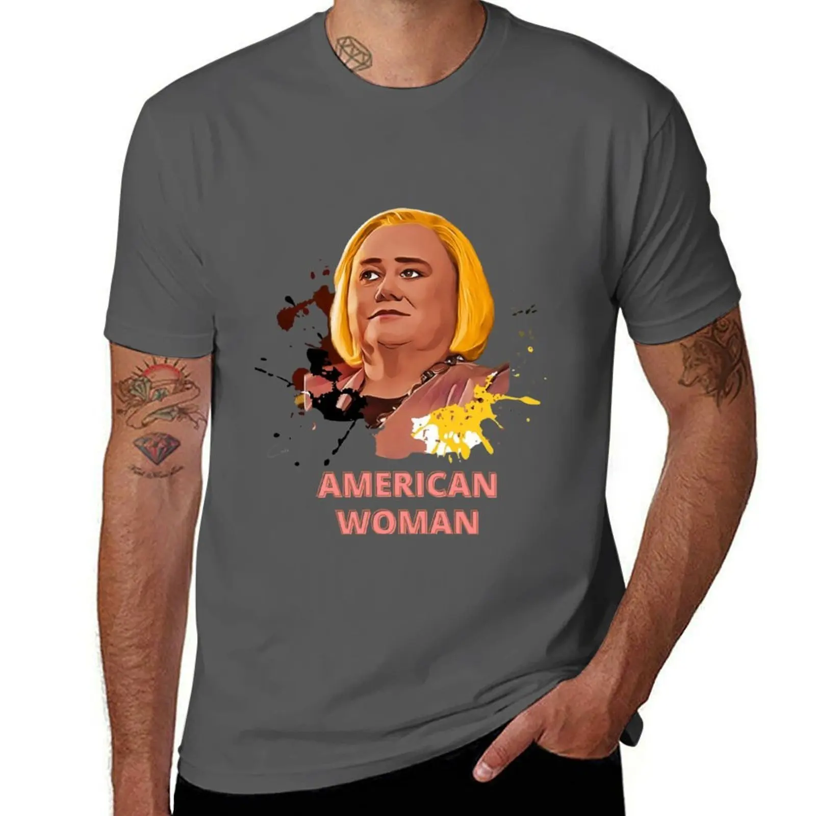 Camiseta Christine Baskets Femme Américaine, camiseta de manga corta para trabajo
