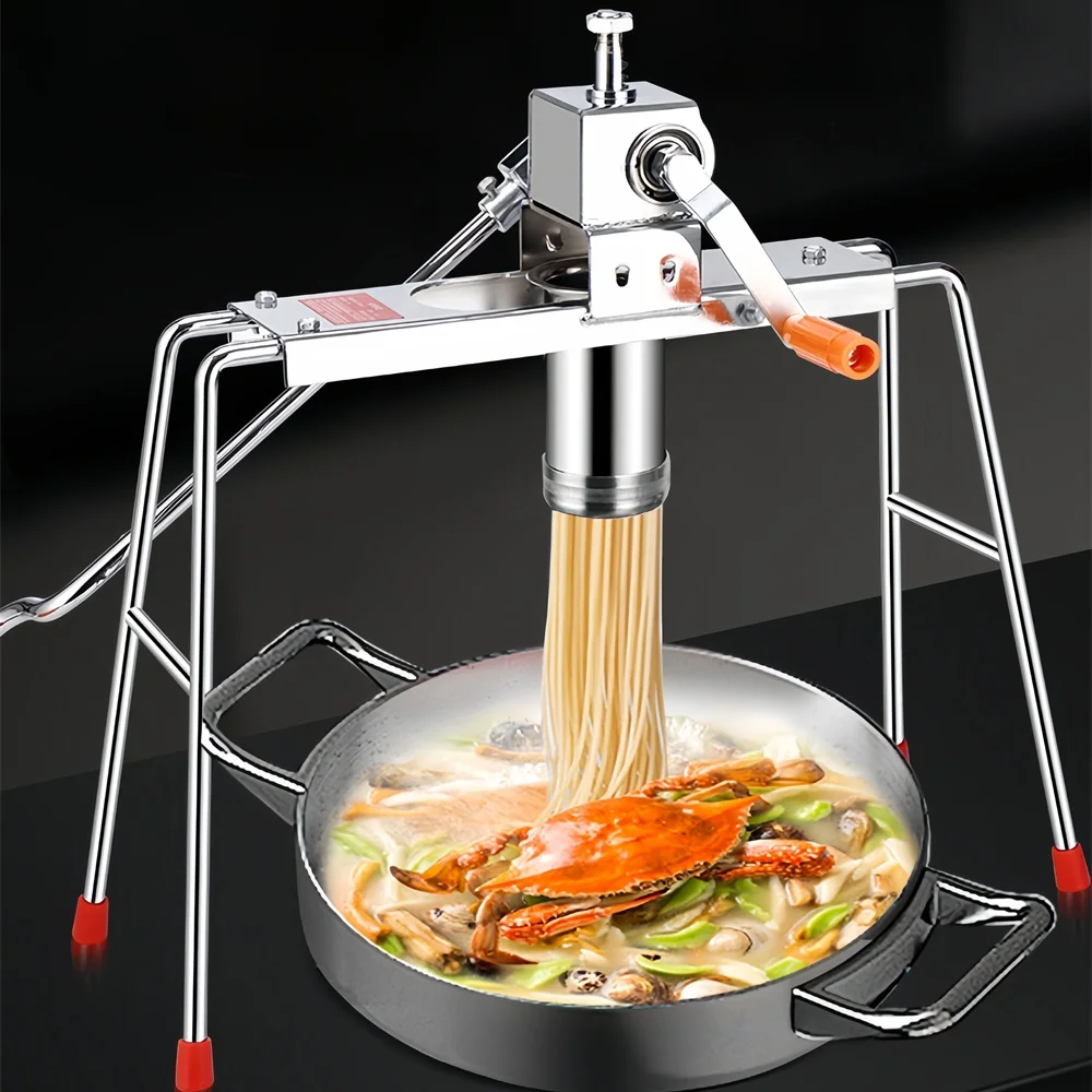 Manual Noodle Pasta Pressing Maker Machine Stainless Steel Manual Noodle Press Pasta Vegetable Noodle Machine Pasta Presser