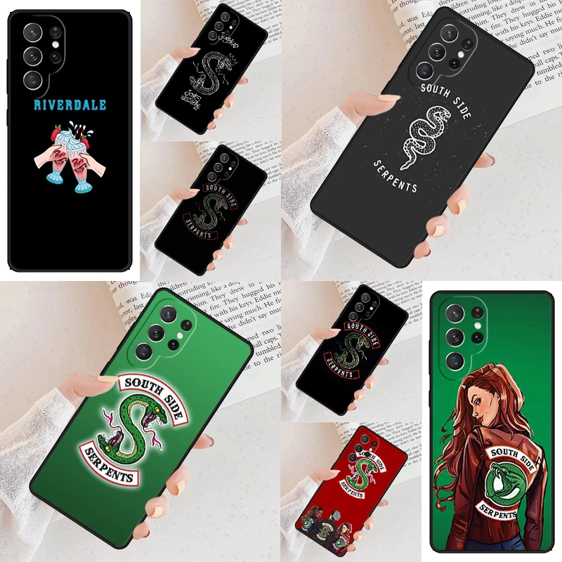 Riverdale South Side Serpents Phone Case For Samsung Galaxy S24 S23 S22 S21 Ultra S10 Note 10 Pro S20 Plus FE S9 S8 Cover