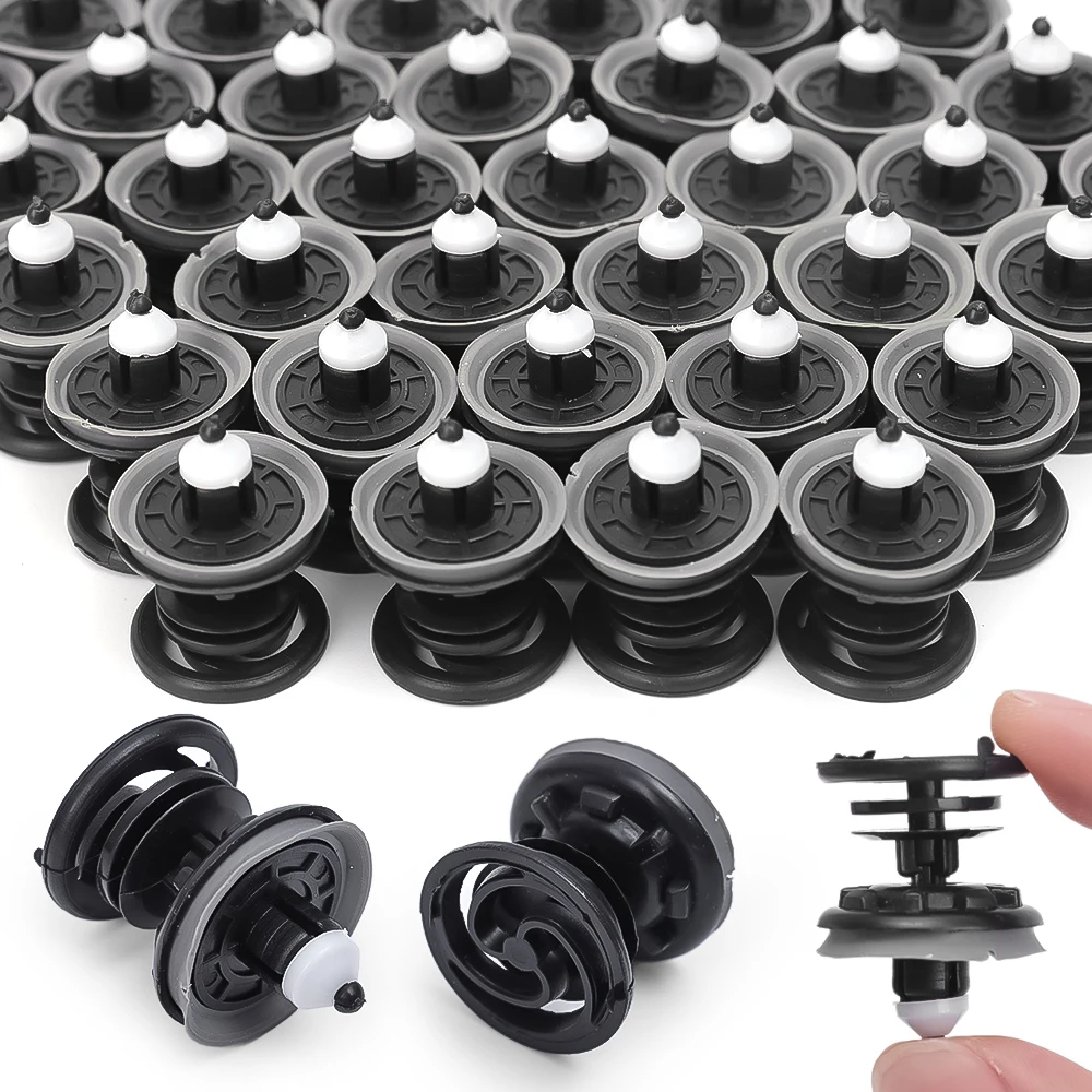 10-100pcs Car Door Panel Buckle New Car Interior Door Card Fastener Clips Black Plastic Car Rivets Fasteners for Volkswagen Audi