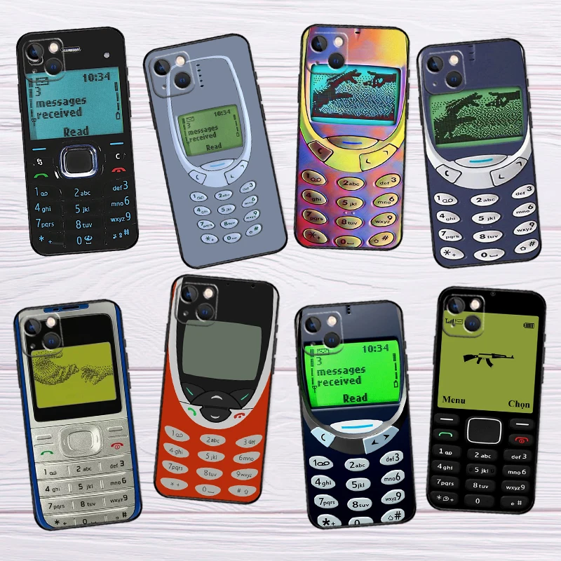 Retro Cellphone For Oppo A15 A16 A17 A18 A94 A74 A54 A38 A58 A78 A98 A40 A60 A80 A76 A96 A57 A77 A5 Pro Case