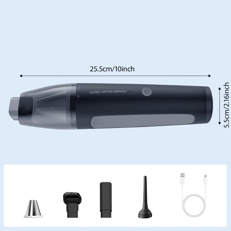 Wireless Car Vacuum High Powered 13000Pa Motor Technology luggable Cleaning for Cup Holders H9EE