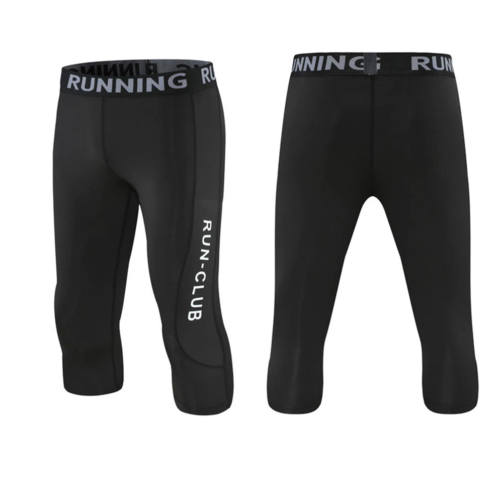 3/4 Running Heren Sport Panty Trend Letter Print Basketbal Voetbal Gym Cropped Broek Jogging Sport Bottom Legging