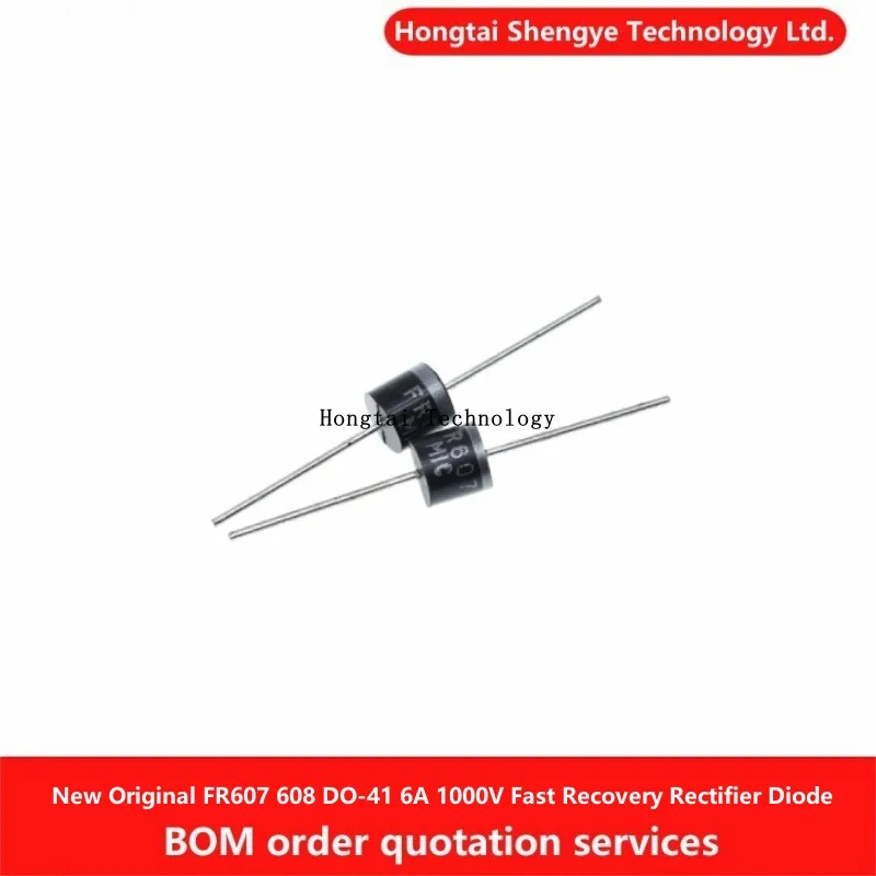 Nowa oryginalna dioda prostownicza FR607 FR608 DO-41 6A 1000V R-6