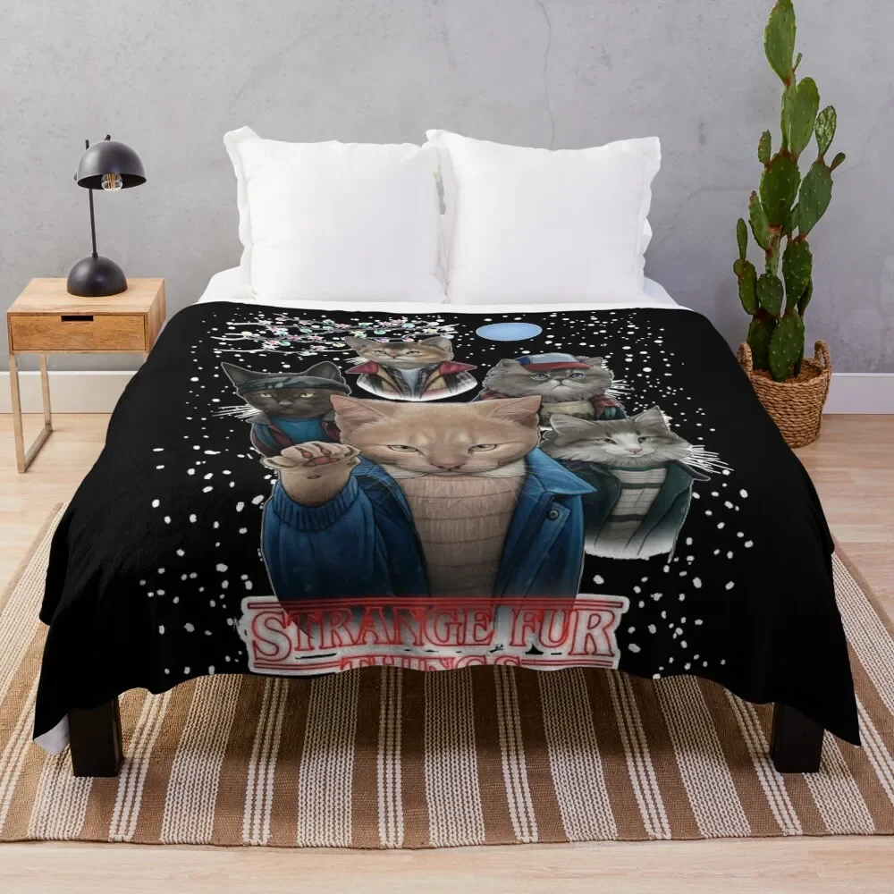 

Strange Fur Things Throw Blanket warm winter decorative Luxury Designer Soft Beds Blankets