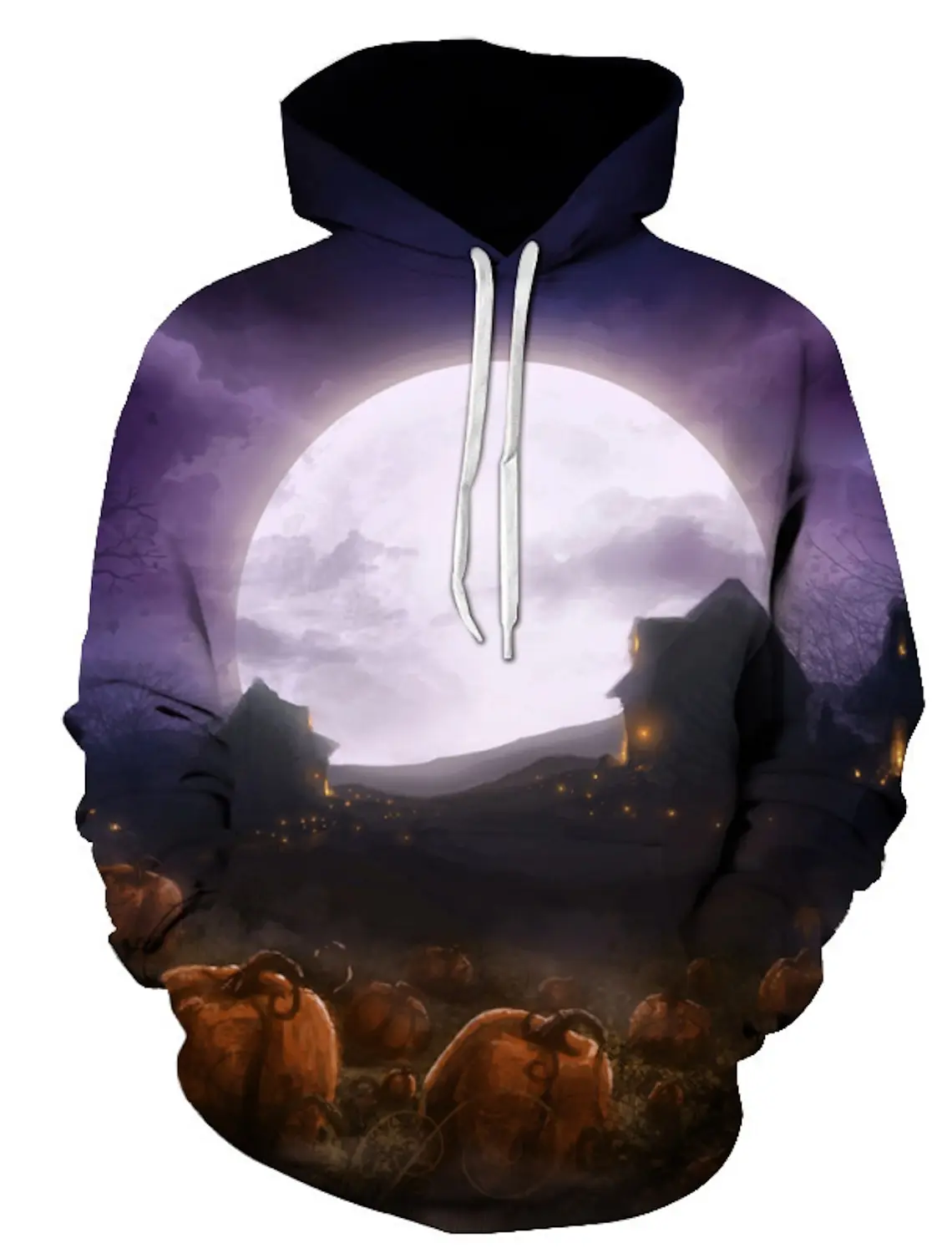 Halloween 3D Printed Pumpkin Hoodie Cartoon Caricature Anime Pattern Men's Halloween Carnival Costume Party Casual Everyday