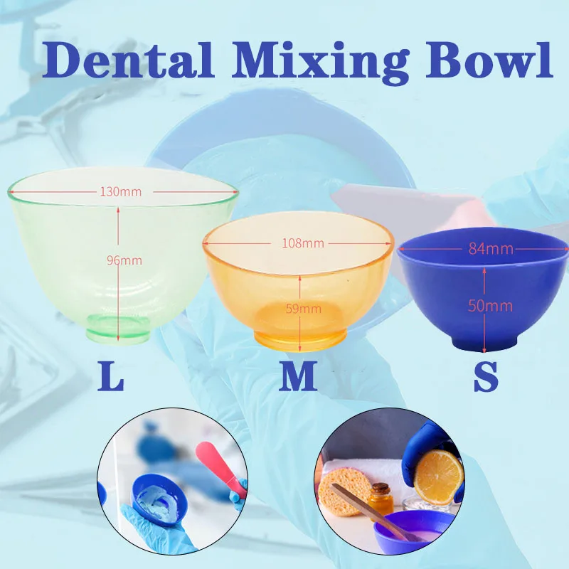 Dental Mixing Bowl Flexible Rubber Alginate Plaster Material Mixing Bowl for Alginate Impression Plaster Lab Materials