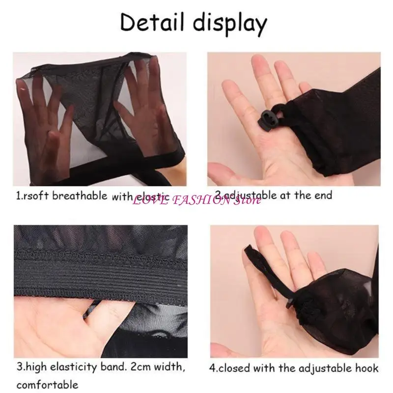 مرنة Dreadlock Caps الطويل الأكمام على غرار أغطية رأس بوليستر خفيفة الوزن لحفلات الأزياء حدث Y166 #5