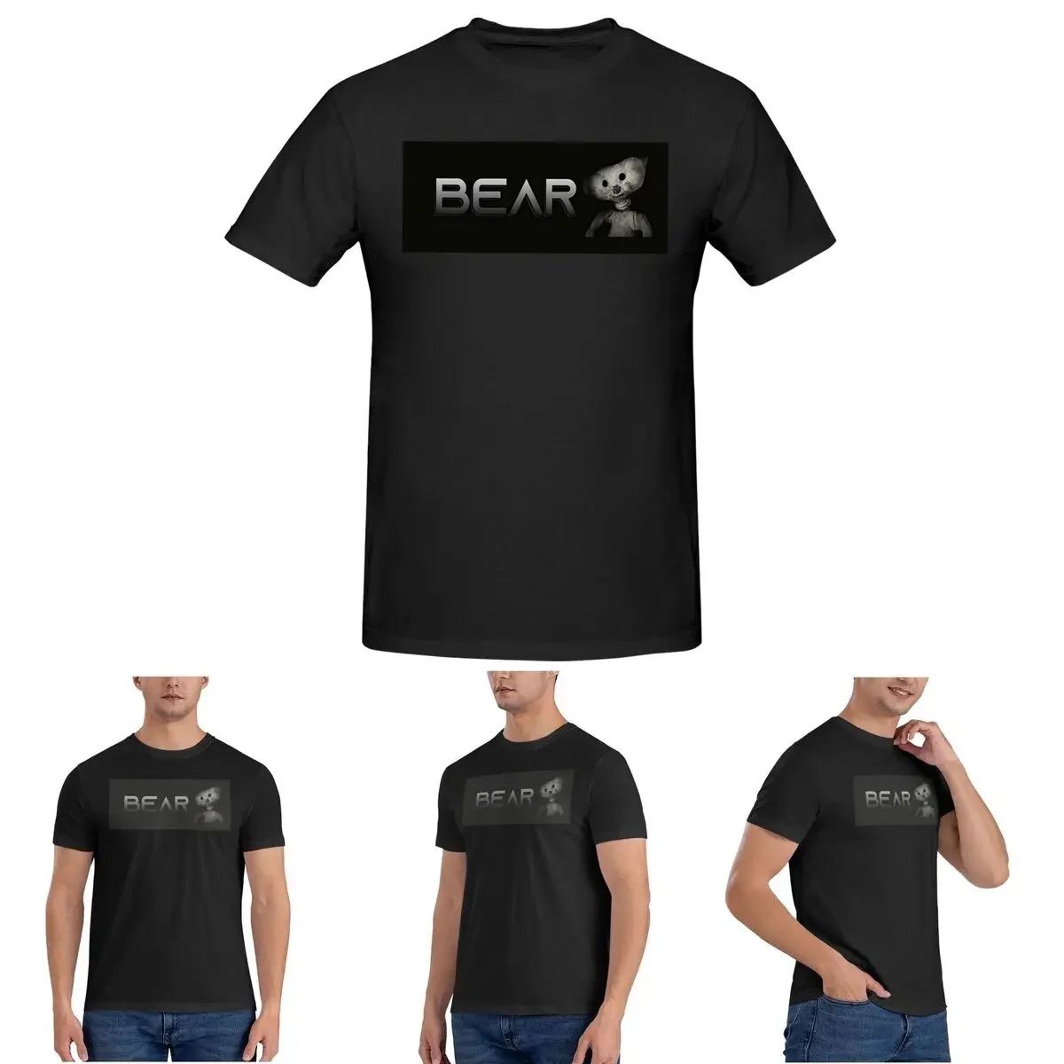 Bear Alpha T-Shirt for Men Cotton Plus Size T Shirts Men's Tees Short Crew Neck Summer Clothes Tops S-6XL