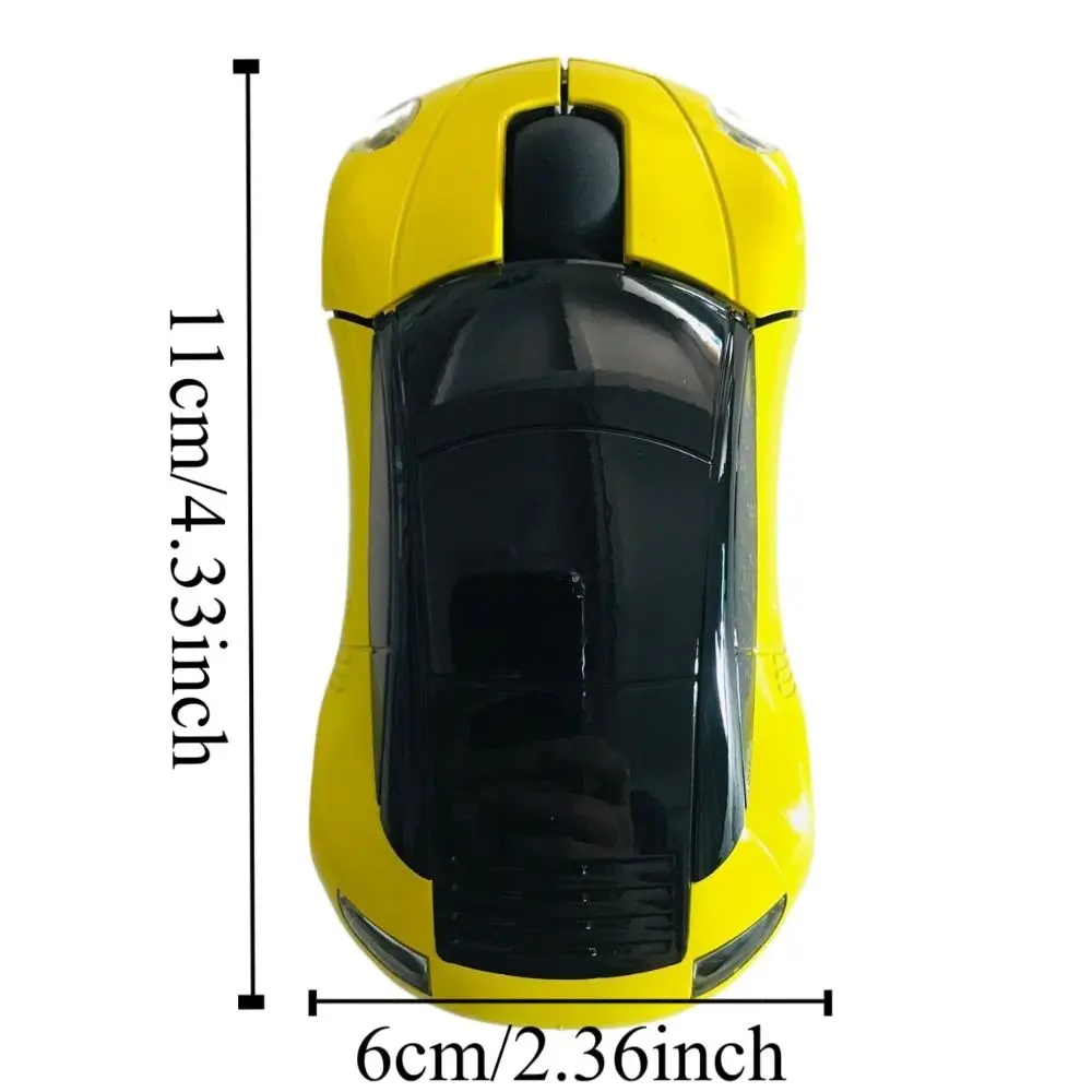 2.4GHz スポーツカーワイヤレスマウス USB スクロール低エネルギー消費車型ワイヤレスマウスポータブルラップトップ/PC に便利