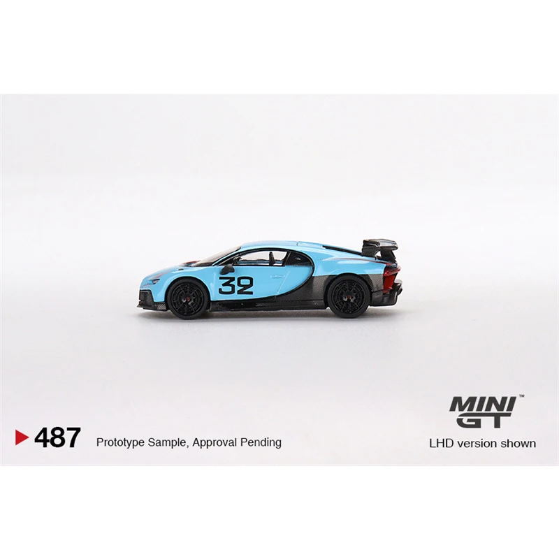 لعبة نموذج سيارة من MINIGT-Diecast ، شيرون بور ، سباق الجائزة الكبرى ، 1:64 ، Sport ، في المخزن ، 487