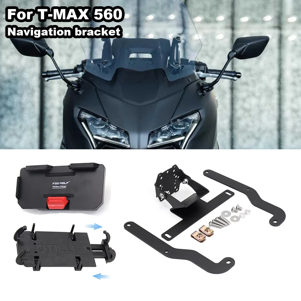 

For YAMAHA T MAX 560 TMAX 560 TMAX560 2022 2023 Motorcycle Mobile Phone GPS holder Navigation Stand Bracket Mounting kit