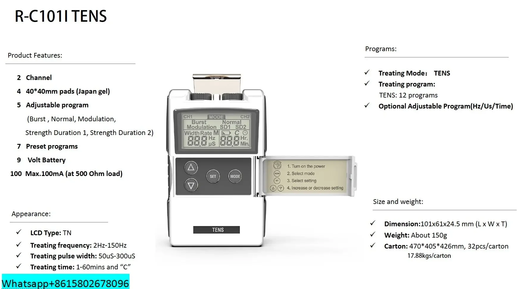 TENS 7000 Digital TENS Unit With Accessories - TENS Unit Muscle Stimulator For Back Pain, General Pain Relief, Muscle Pain