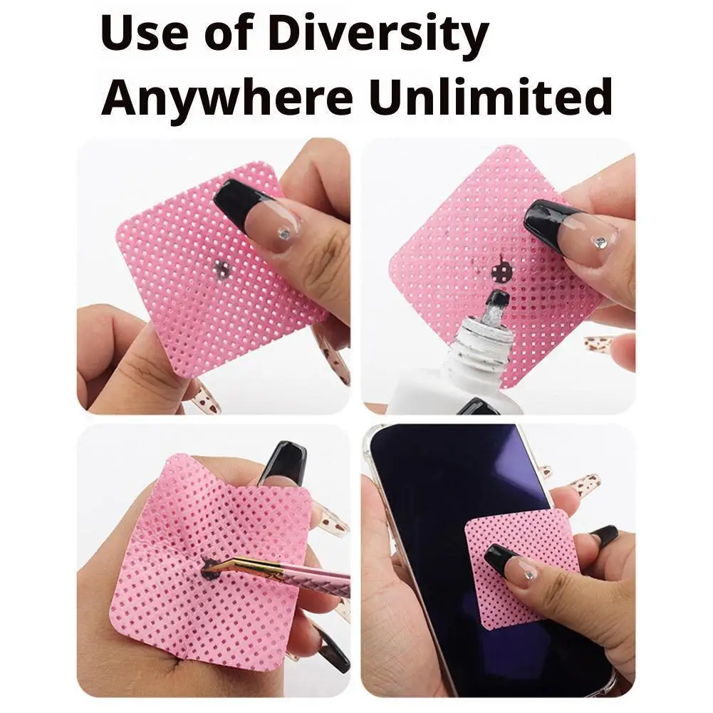 300 pezzi intasamento colla detergente tamponi estensione ciglia salviette carta cotone ciglia pulire la bocca della bottiglia di colla previene la colla rimuovere