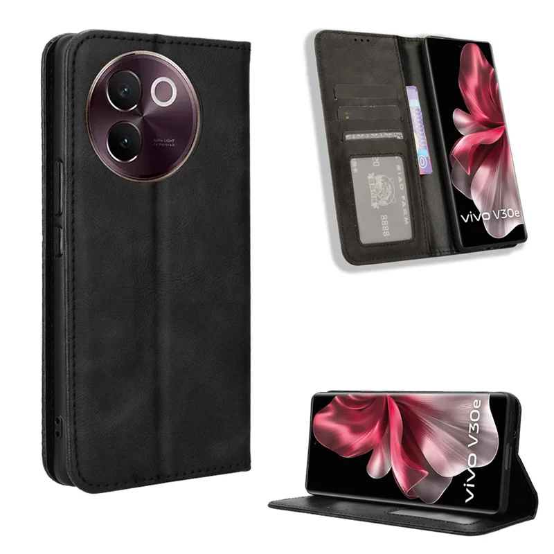 For Vivo V30E 5G Case Premium Leather Wallet Leather Flip Case For Vivo V30e 5G V2340 V2339 Phone Case