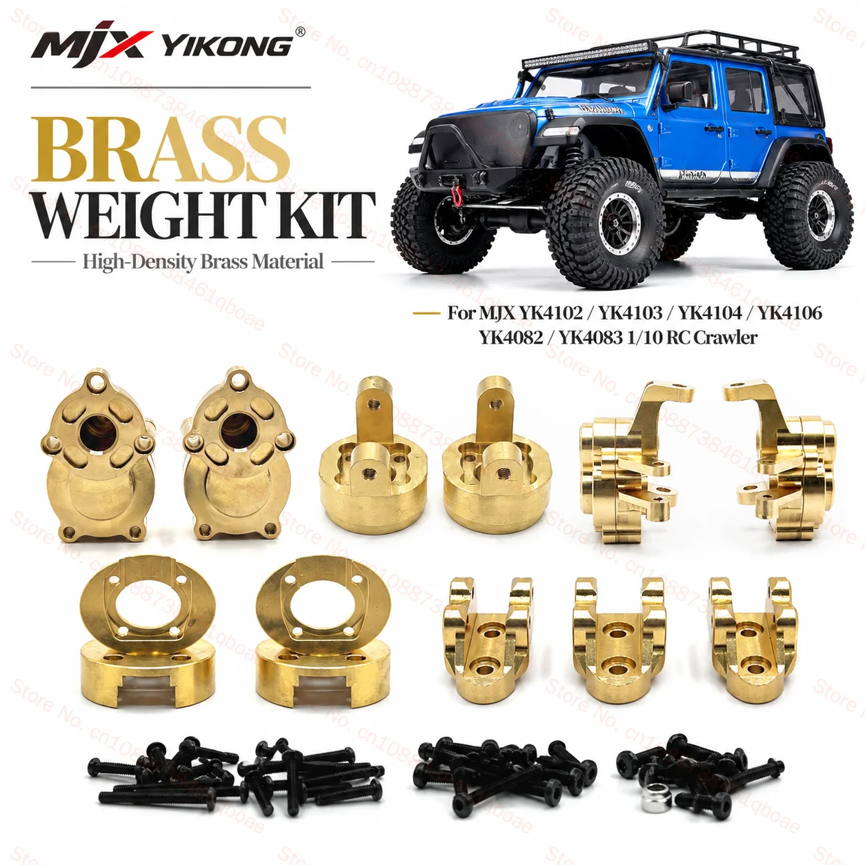 1/10 H8H YK4102-YK4106 YK4082 YK4083 Upgrade accessories Brass Steering cup counterweight C seat Rear axle cup Pull Rod Bracket