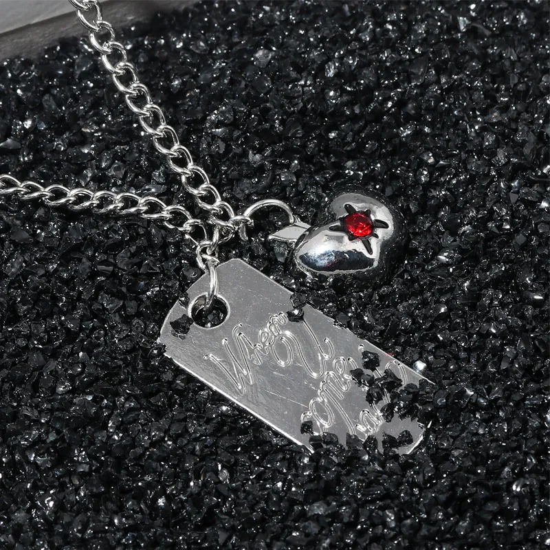 Game Love and Deepspace Necklace Caleb Cosplay Unisex Apple When U Come Back Pendant Choker Prop Acccessories Gifts Jewelry