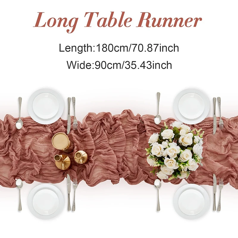 90*180cm Käsetuch Bohemian Polyester Tisch läufer, plissierte atmos phä rische Tisch läufer, Home Esstisch Zimmer Hochzeit Dekor