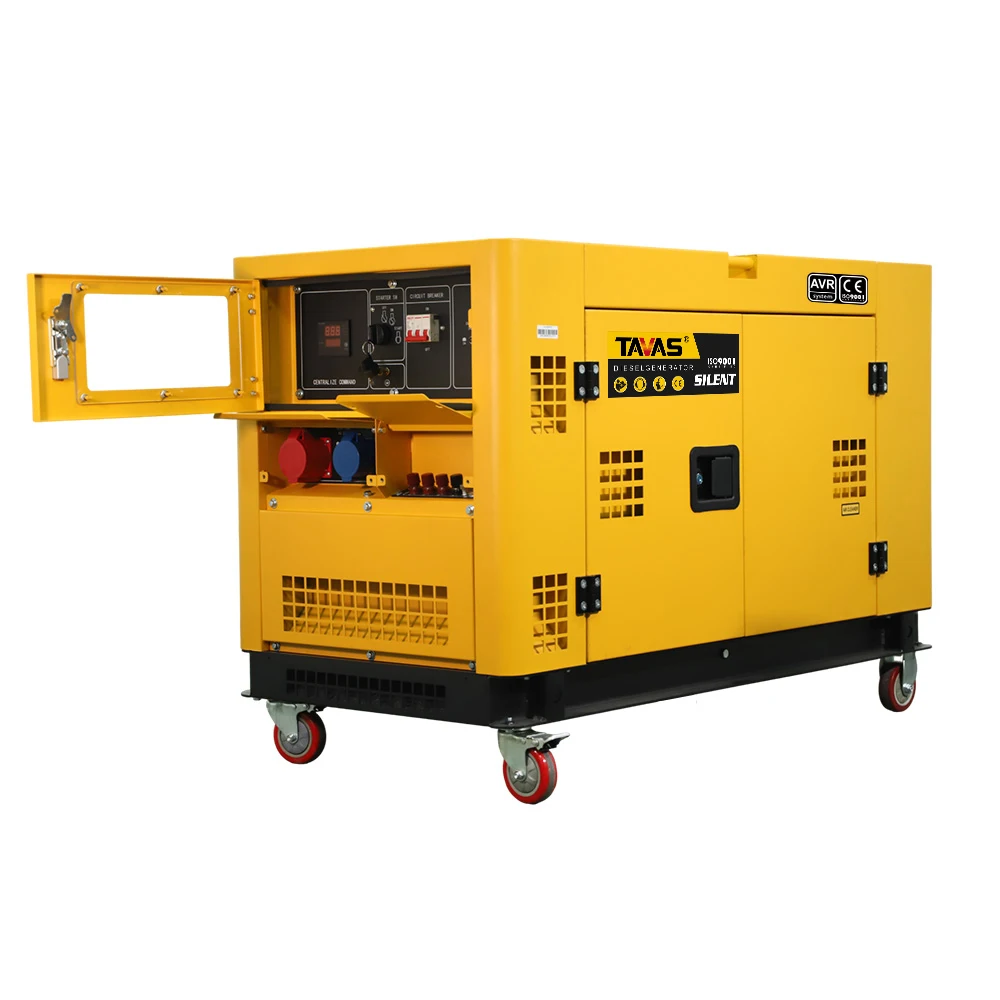 

Wholesale TAVAS Silent Type 3 Phase 50hz 380V 400V 10kw Double Cylinder 2v88 Engine Air Cooled Generator 10kva