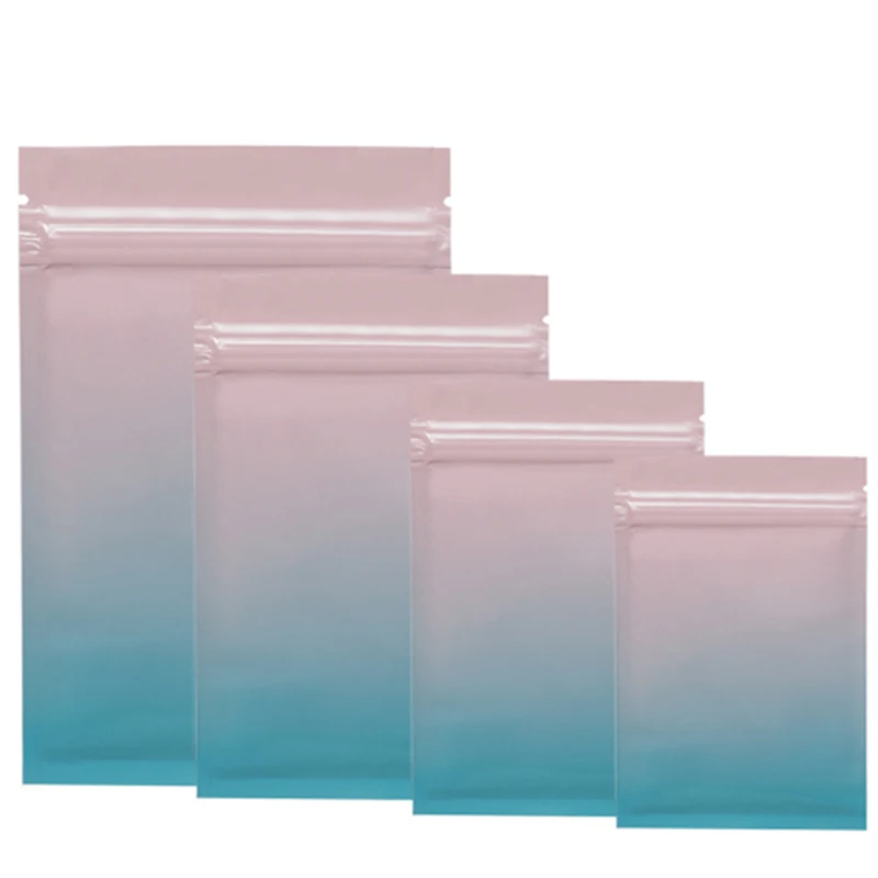Wiederverschließbare Aluminiumfolie, flach, glänzend, matt, Hermetik-Verpackungsbeutel, Süßigkeiten, Schmuck, Kaffee, Heißsiegelbeutel mit Reißverschluss – Detail 12