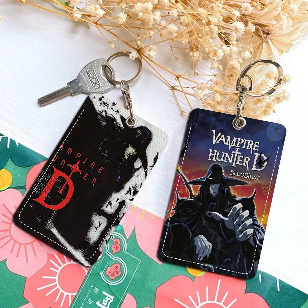 Vampire Hunter D Classic Japanese Anime Retro Badge Holder Keychain For Bank Business Work Card Holder Student Card Protective