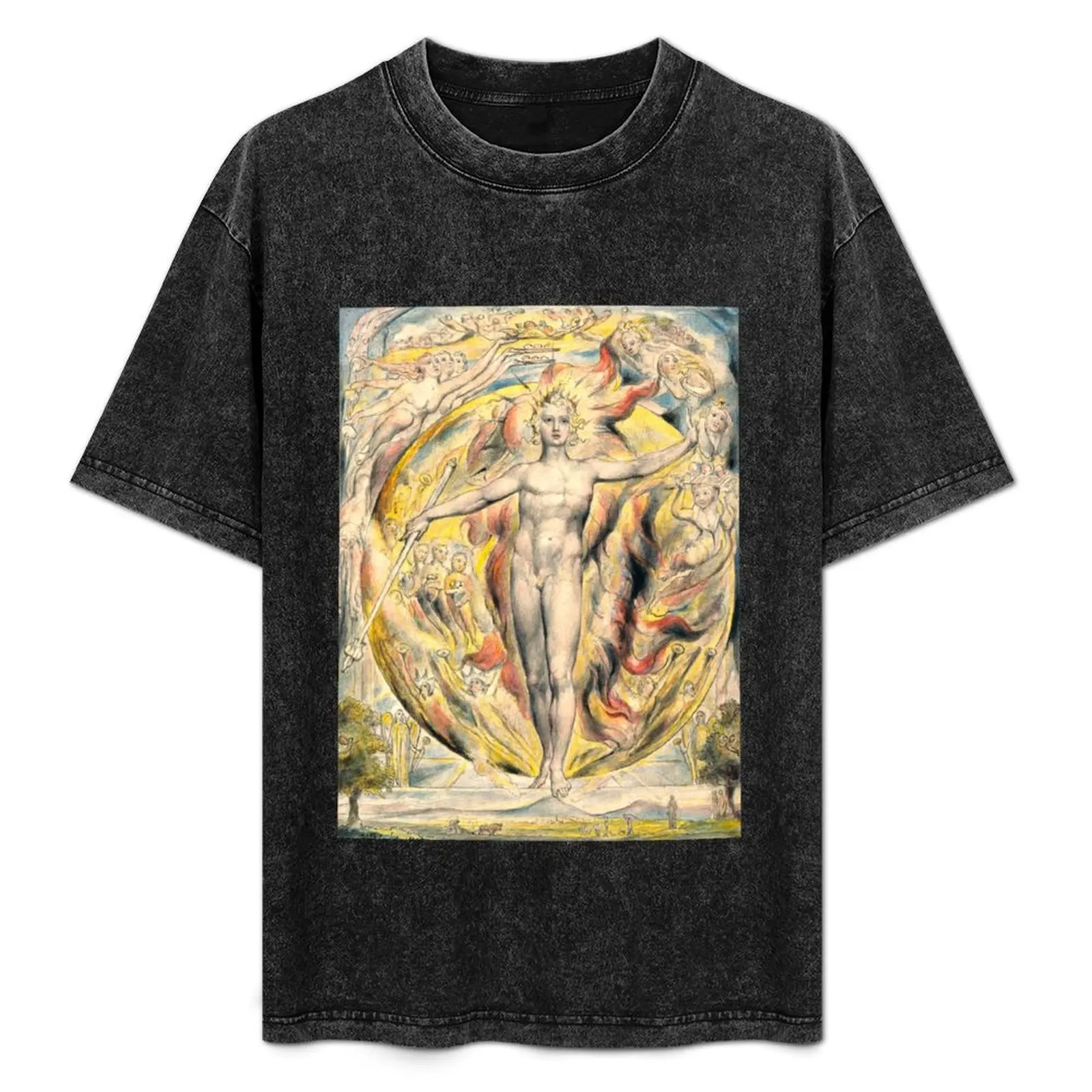 

HD The Sun at His Eastern Gate, by William Blake HIGH DEFINITION Original colors T-Shirt Christmas Casual Tee Shirt