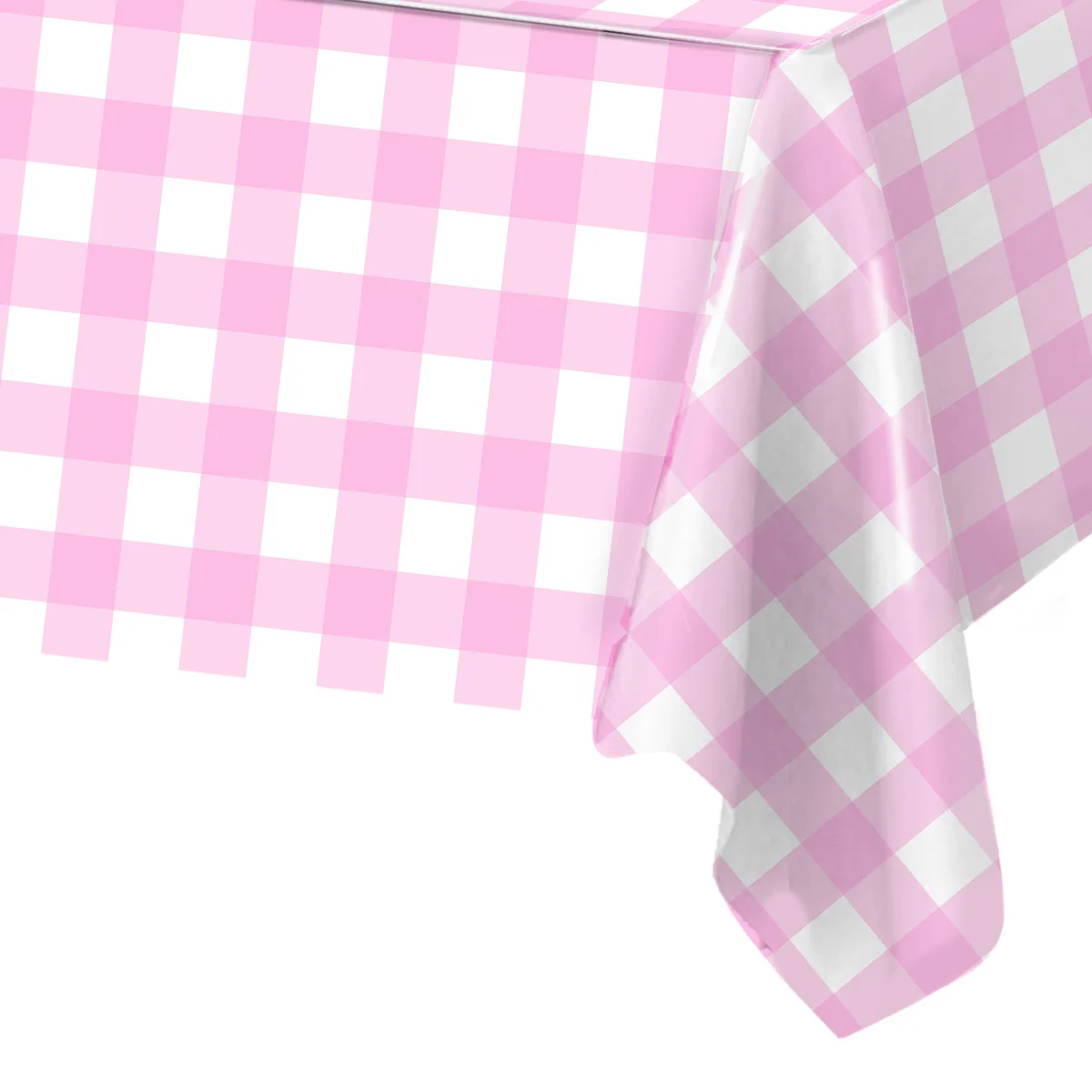 Mantel de plástico PE a cuadros, rosa, verde y blanco, para fiesta de cumpleaños, restaurante, cocina, mesa de Picnic, decoración para fiesta de boda interior/exterior