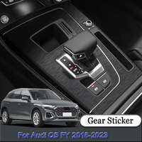 For Audi Q5 FY 2018-2023 Car Gear Panel Sticker Gear Box Protective Film Carbon Fiber Black Car Interior Sticker Car Accessories