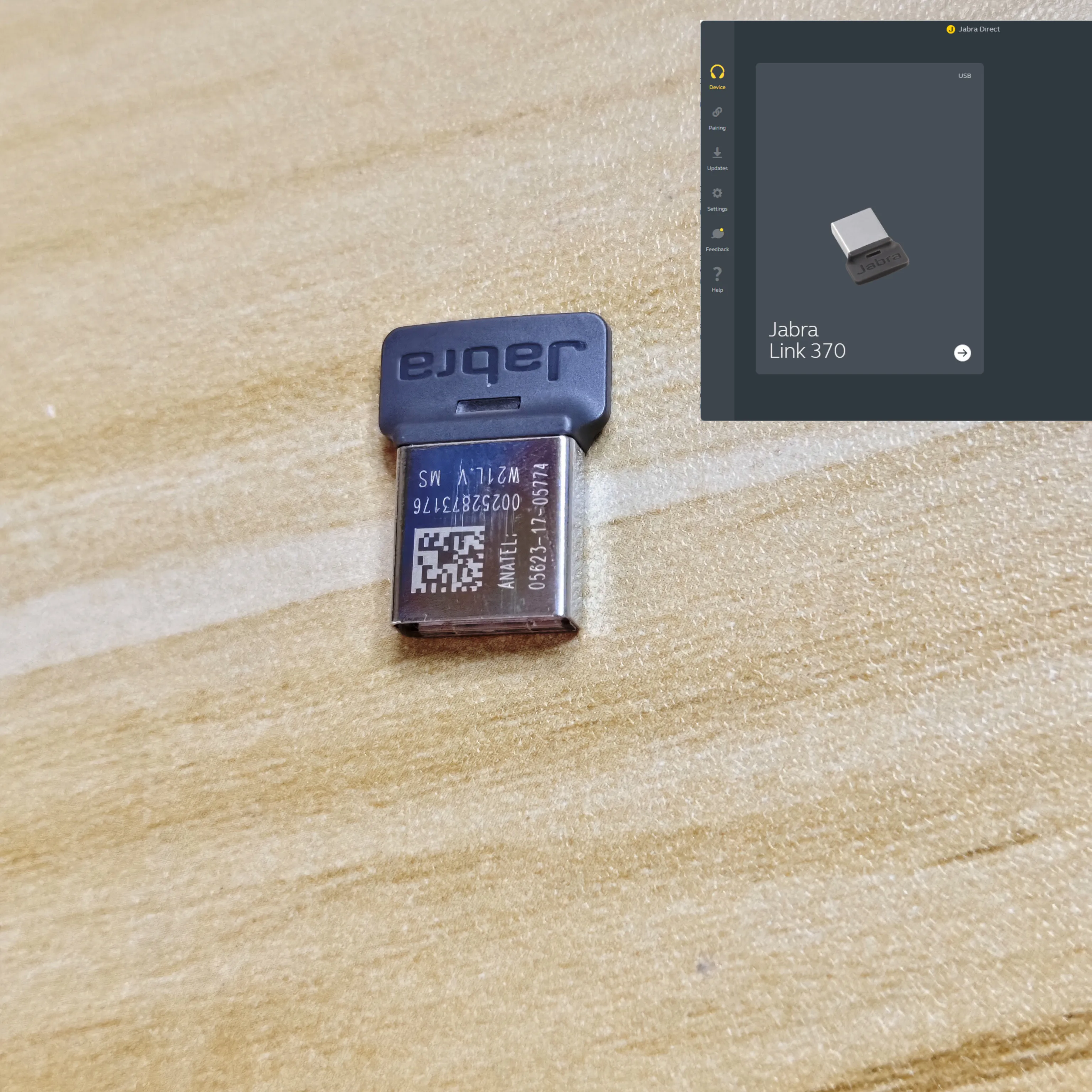 

USB-адаптер Jabra Link 370 MS Bluetooth-ключ END040W для гарнитур Jabra Evolve 65 75, совместимый с Microsoft Teams