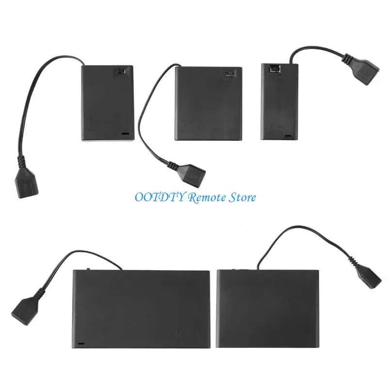  2/3/4/6/8 Slot AA Battery Case Storage Case Box With USB For Building Led Light