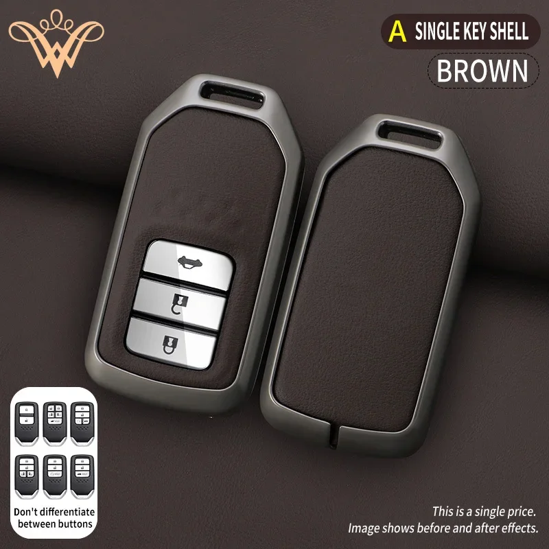 

Zinc Alloy Car Remote Key Case Cover For Honda CRV CR-V Fit Civic Accord HR-V HRV City Odyssey XR-V Shell Holder Protector