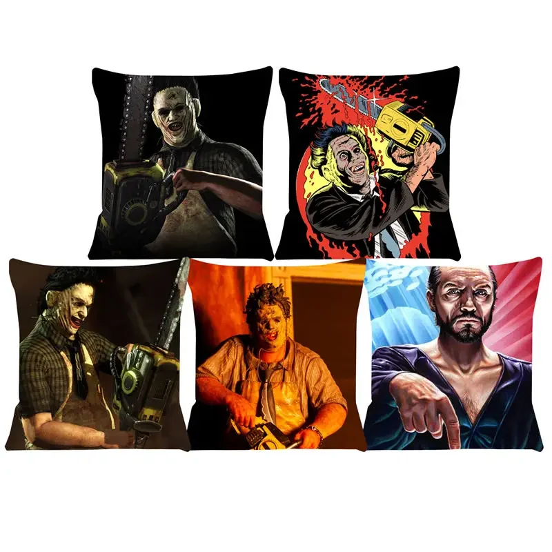 Horror Series Cushion Cover Comfortable Pillowcase Home Decor Chair Car Sofa Decor 45x45 Peach skin polyester pillowcase