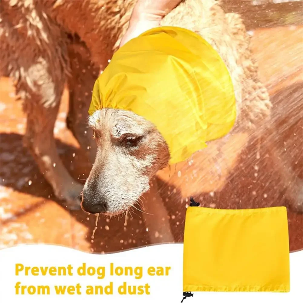 Pet Shower Cap Dog Bath Hat Waterproof Pet Bath Cap with Adjustable Buckle for Dog Ear Protection Shower Hat to for Bathing