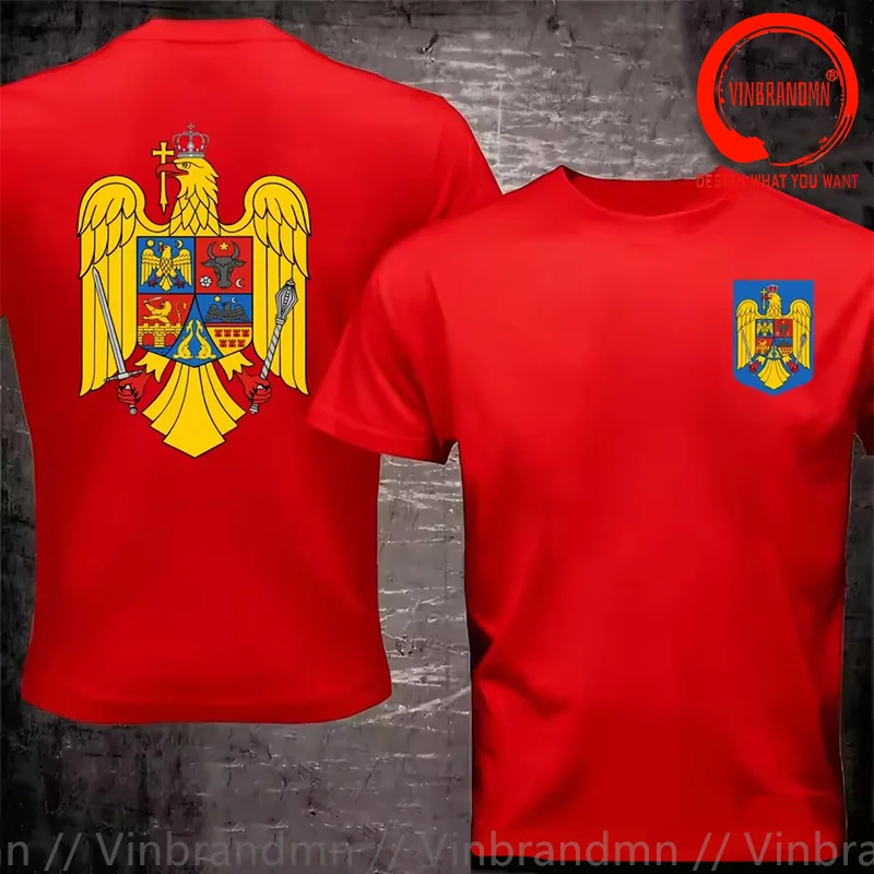 Coat of Arms of Romania Eagle T Shirt Men Fashion Trendy Casual Clothing Stylish Tops Tee Shirt Men's Classic Leisure Tshirt
