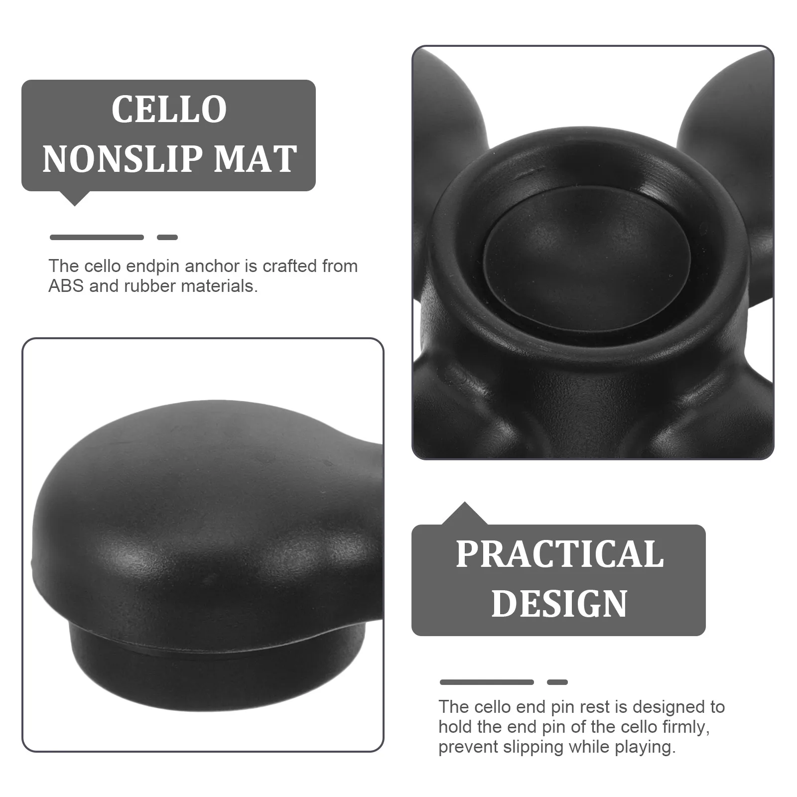 

Cello Endpin Holder ABS Rubber Nonskid Pad Floor Protector Cello Stop Cushion Instrument Performance Accessory